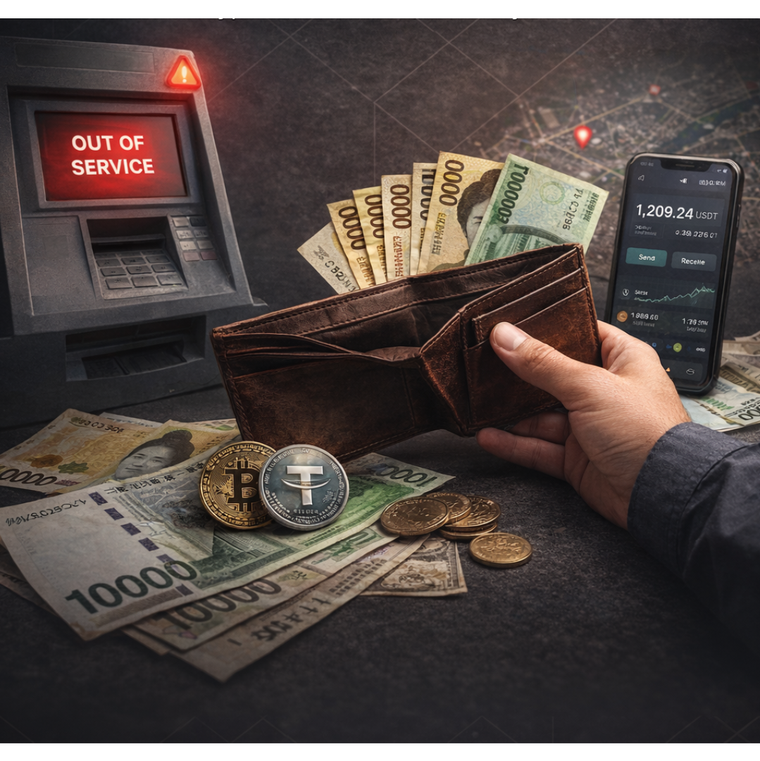 Emergency crypto cash out in Seoul - How to get KRW instantly when ATMs don't work or you ran out of cash in Korea.